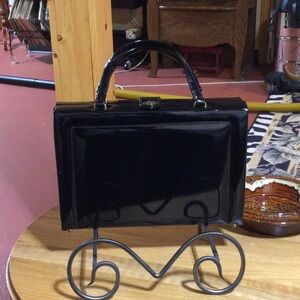 Vintage Crown Lewis Patent Leather Handbag